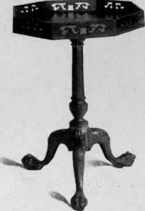Tripod Table with octagonal gallery top, 1725 50.
