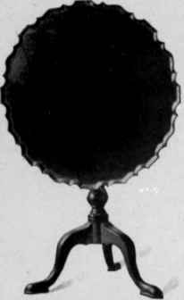Tripod Table with pie crust top, 1750 75 