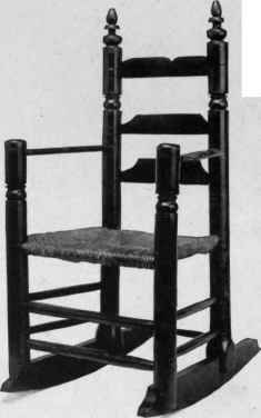 Turned Slat Back Rocking Chair, 1650 1700.