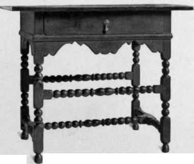 Turned Table, last quarter seventeenth century.