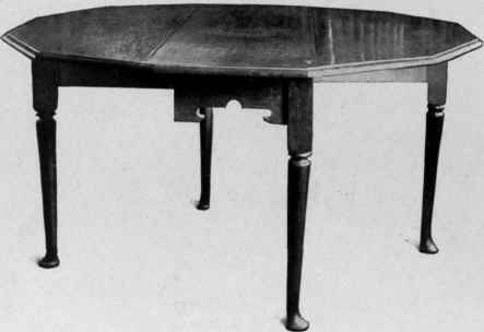 Twelve Sided Table, drop leaves, second quarter eighteenth century.