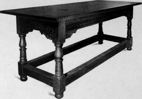 Wainscot Table, about 1650.