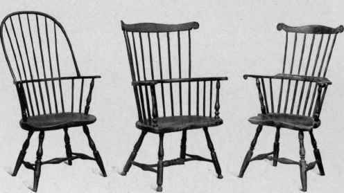 Windsor Chairs, third quarter eighteenth century.