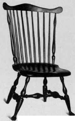 Windsor Slipper Chair, Dutch feet, last quarter eighteenth century.