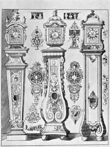 PLATE LIII.   Clocks and Details, by Marot,