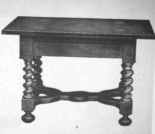 1   Chair Table, Oak I 7th Century 2   Table, Inlaid About 1700