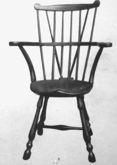 2   Chair, Wood, Painted Green 18th Century