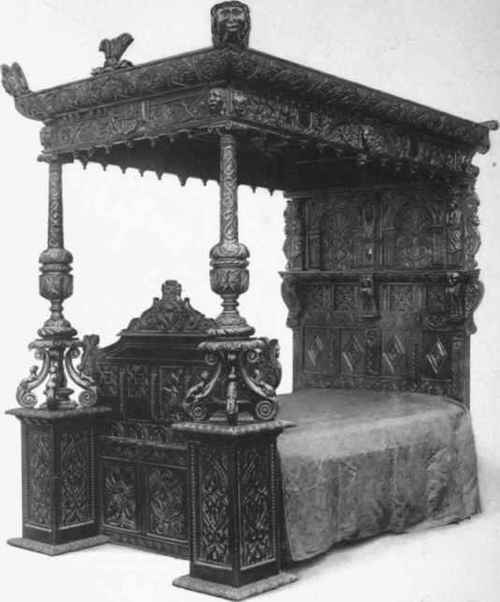 Bedstead, Oak Dated 1593