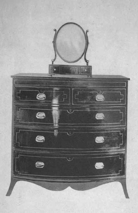 Chest Of Drawers And Toilet Glass, Heppelwhite, Mahogany