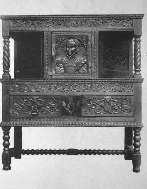 Court Cupboard, Oak Inlaid, 1603