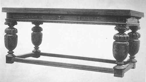 Drawing Table, Oak Inlaid Late 16th Century