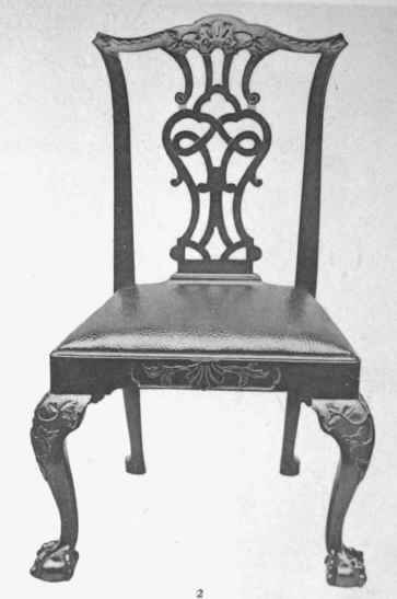 I And 2 Mahogany Chippendale Chairs