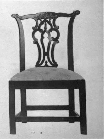 I   Riband Back Chair, Walnut, Chippendale (?)