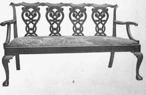I   Settee, Mahogany, Chippendale