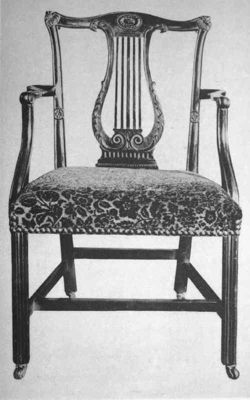 Lyre Backed Chair, Mahogany