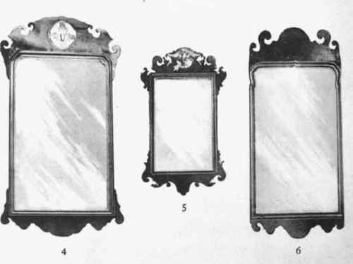 Mirrors   1, 3, 4, 5, 6, Mahogany, Gilt 2, Gilt Early 18th Century