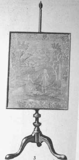 Pole Screen, Mahogany 1750 Embroidery Earlier
