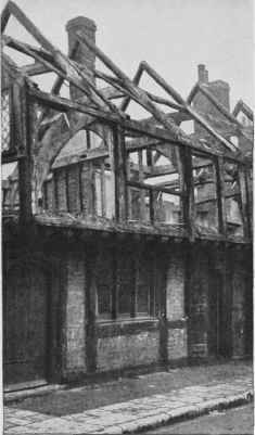 A Suffolk Half Timber House In Process Of Demolition.