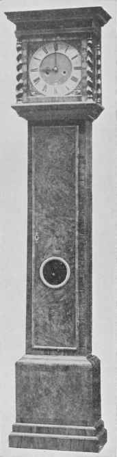 An Example Of A Square Dial Clock In A Veneered Walnut Case Of Good Proportions And With Its Correct Base. 1700 Type.