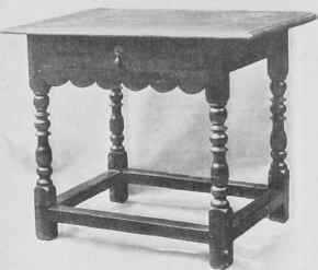 Apple Wood Table.