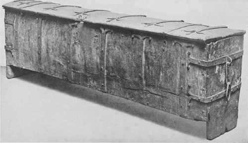 Oak Chest With Iron Strapwork.