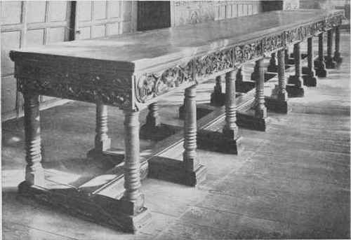 Oak Shuffleboard Table.