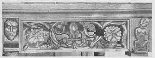 Sections Of Frieze Of Oak Shuffleboard Table, Figs. 150 And 151.