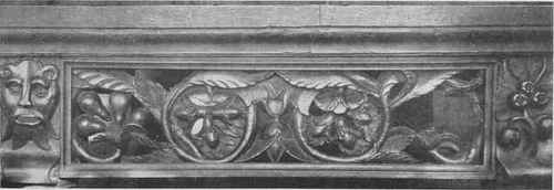 Sections Of Frieze Of Oak Shuffleboard Table, Figs. 150 And 151.