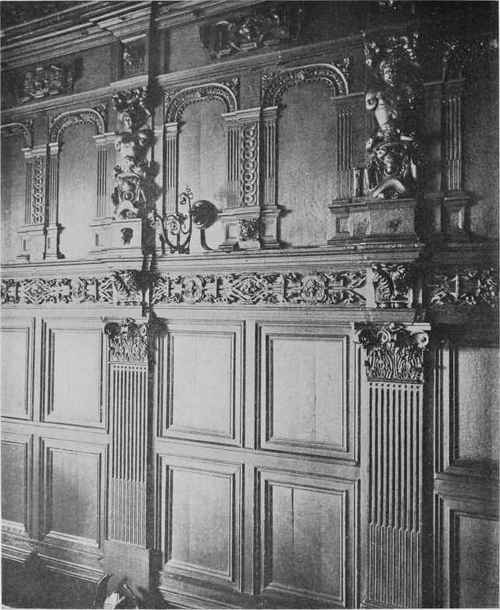 The Oak Panelled Room, Fig. 320. Detail Of Panelling And Pilasters.