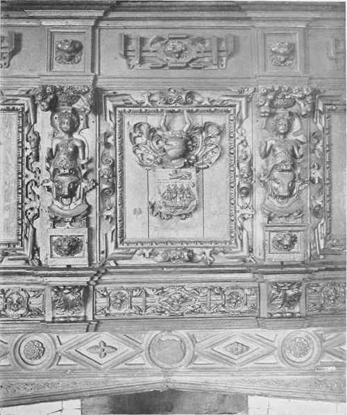 The Oak Panelled Room, Fig. 320. Details Of The Overmantel.