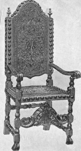 Flemish Chair, covered with Leather