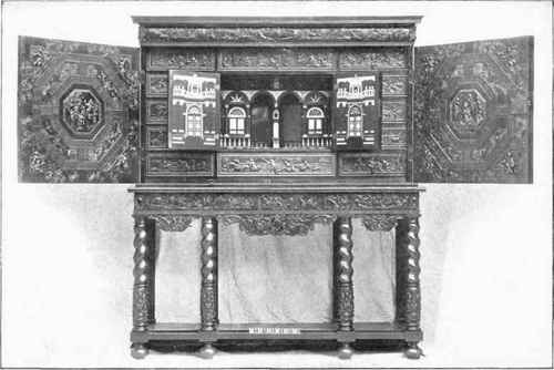 FLEMISH RENAISSANCE CABINET CARVED IN EBONY LATE SIXTEENTH CENTURY.