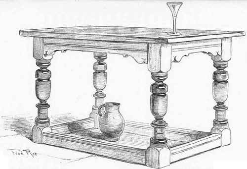 TABLE IN THE POSSESSION OF THE HON. MR. JUSTICE SWINFEN EADY, FIRST HALF OF THE SEVENTEENTH CENTURY