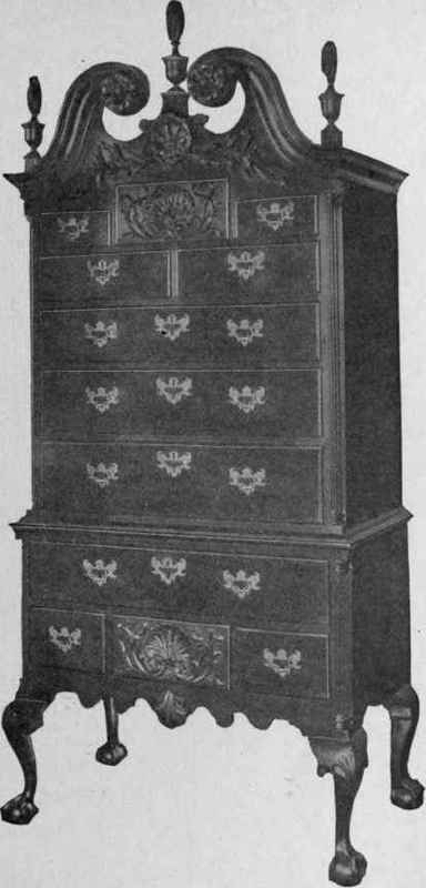 High Chest of Drawers, about 1765.
