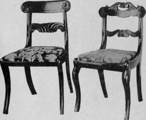 Late Mahogany Chairs, 1830 1845.