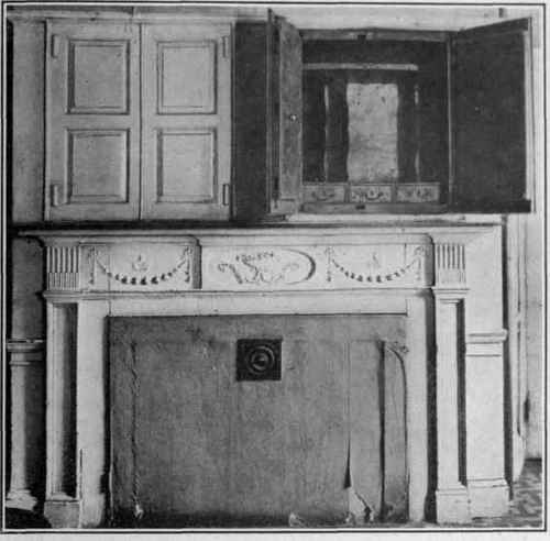Mantel in Harrison Gray Otis House, Boston, 1795.