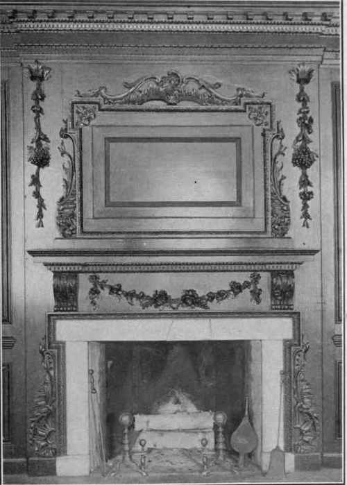 Mantel in Lee Mansion, Marblehead, 1768.