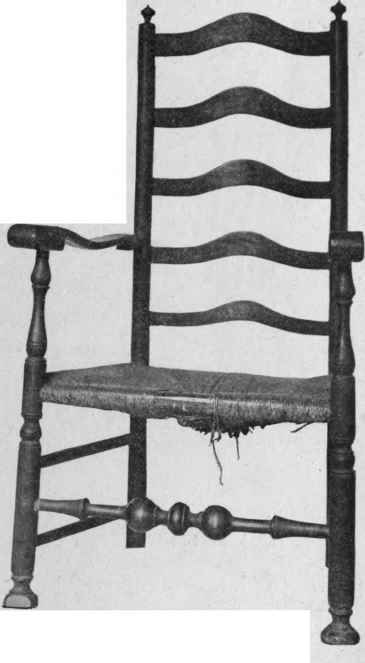 Pennsylvania Slat back Chair, 1740 1750.