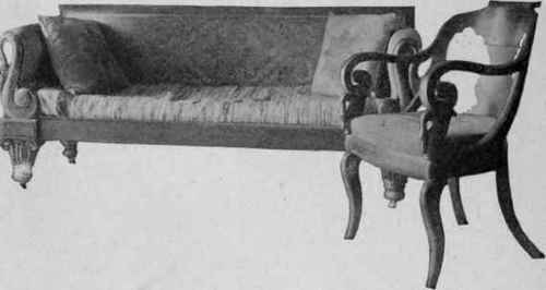Sofa and Chair, about 1840.