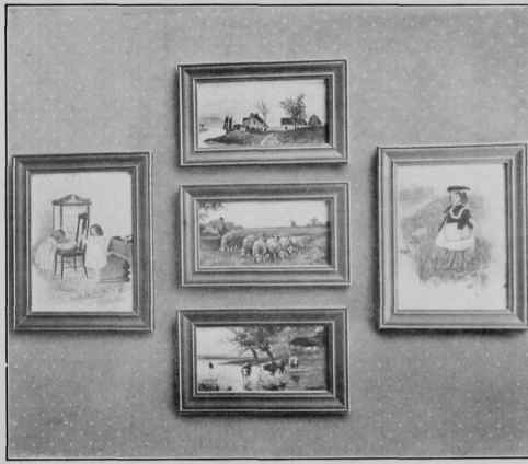 SMALL PICTURES FRAMED ALIKE LOOK BETTER HUNG CLOSELY TOGETHER
