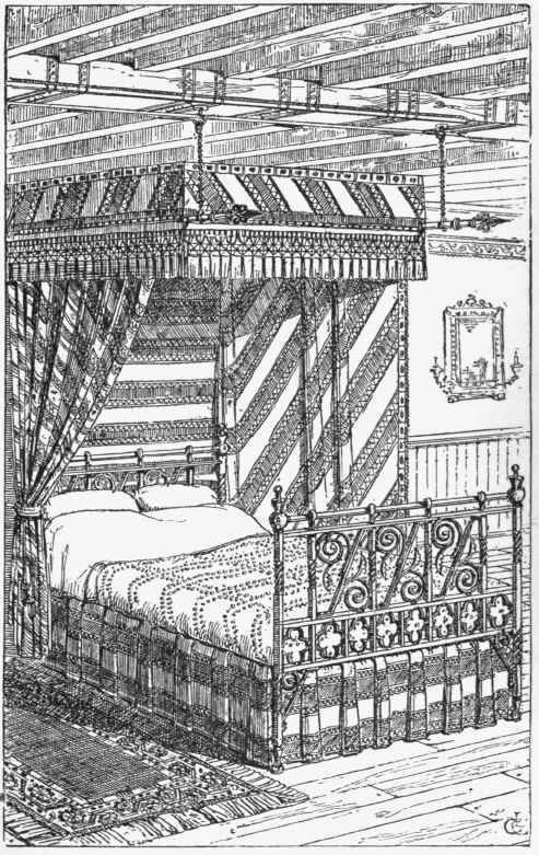 Iron Bedstead, with Canopy, designed by Charles L. East lake.
