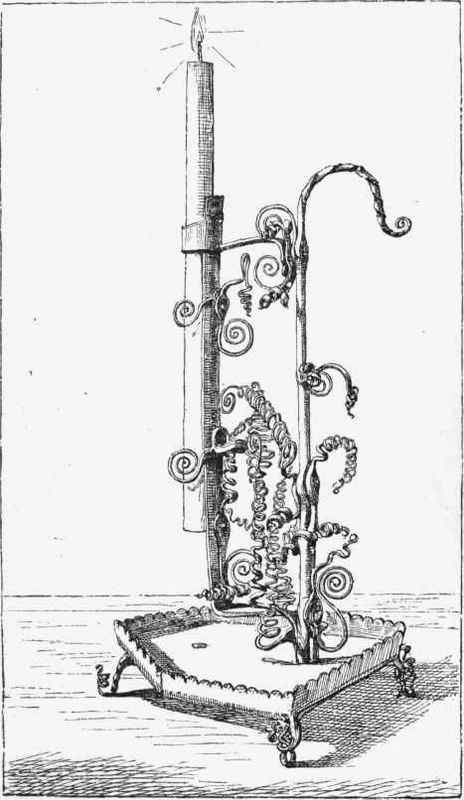 Old Swiss Iron Candlestick, in the possession of Professor Brewer.