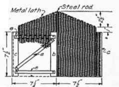 Partition c b c Showing Metal Lath Attached.