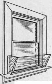 Fig. 162.   A simple expedient for the prevention of drafts and improving ventilation.