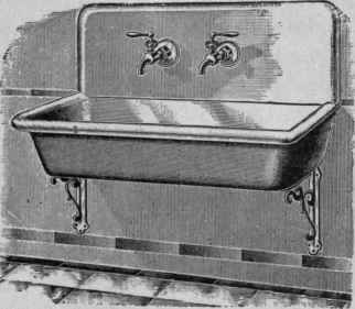 Fig. 66a.   Kitchen sink with Fuller bibb cocks.
