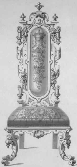 Antique High Back Chairs Plate LXX 381