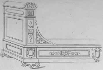 Bed Room Furniture French Bedsteads Plate LXXVII 420