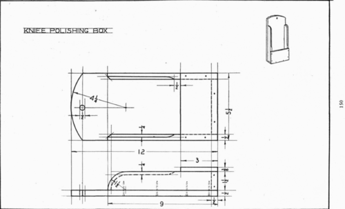 Plate 15 Knife polishing box Mechanical Drawing 37