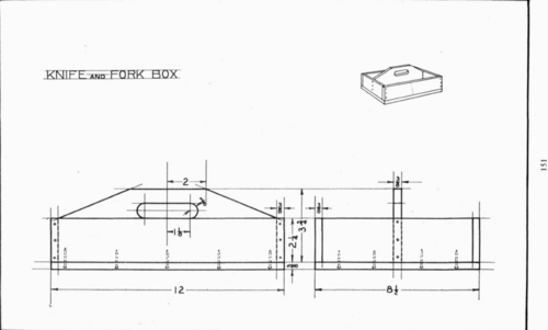 Plate 16 Knife and fork box Mechanical Drawing 38