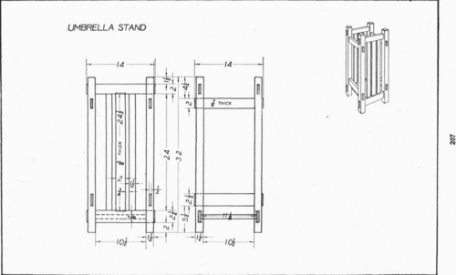 Plate 20 Umbrella Stand Mechanical Drawing 93